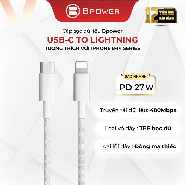 Cáp sạc dữ liệu c-l 1m