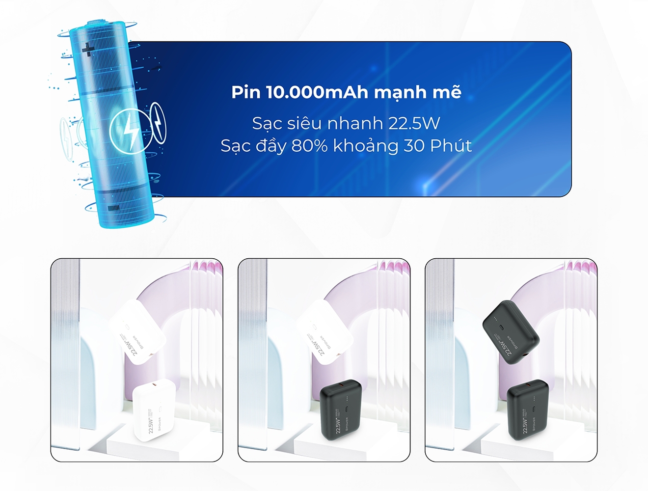 Củ sạc nhanh trắng