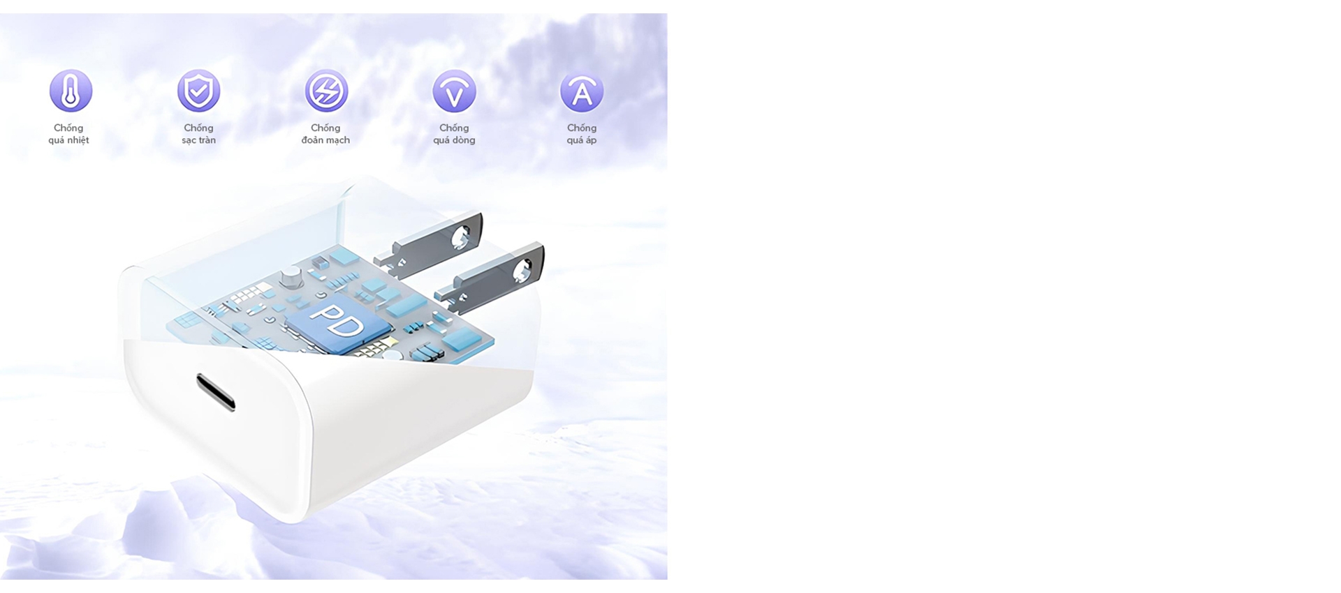 Công Nghệ Sạc An Toàn

Củ sạc Bpower 30W được trang bị công nghệ Power Delivery (PD) mạnh mẽ. Thiết kế mạch tích hợp thông minh (hình ảnh ) cùng hệ thống bảo vệ 5 lớp an toàn.