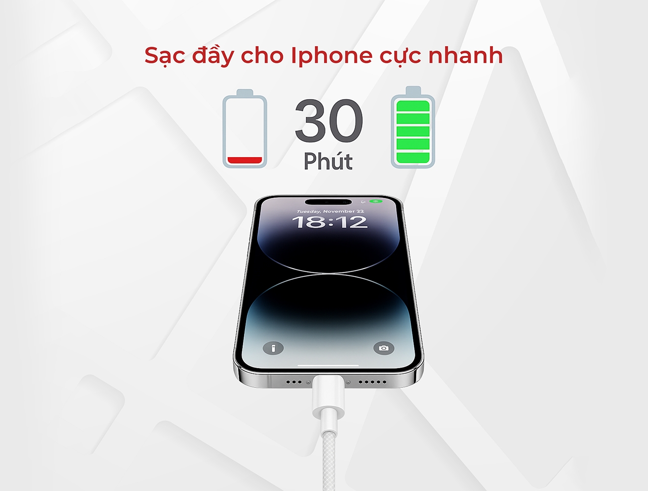 Củ sạc nhanh trắng