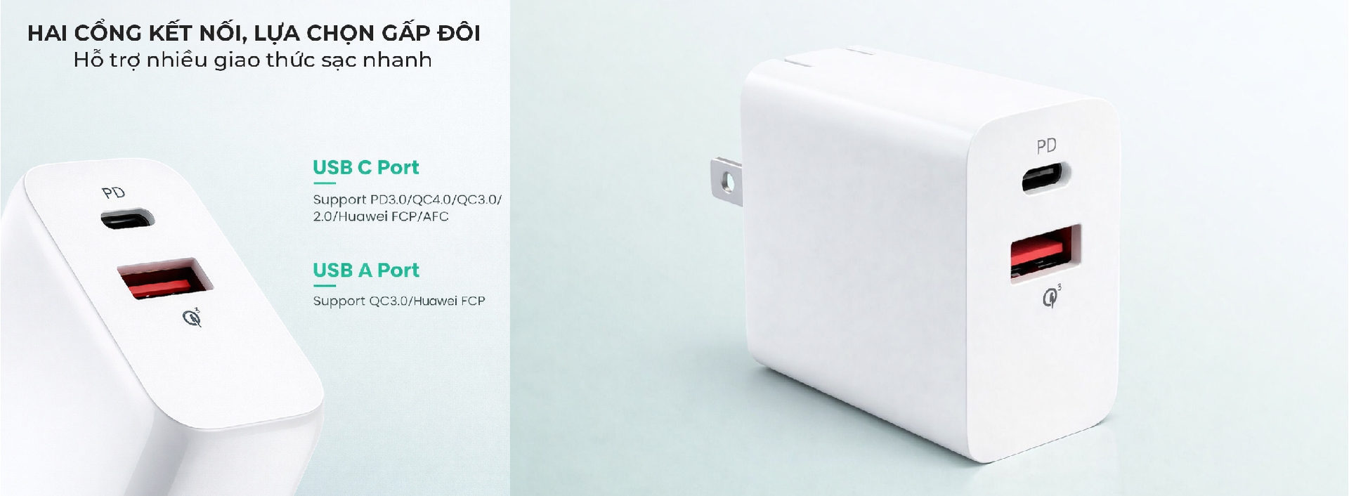 Củ sạc 20W 2 cổng